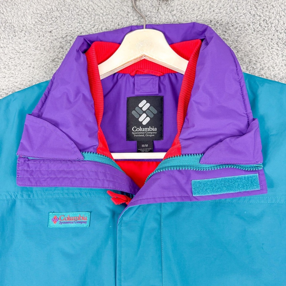 Columbia Bugaboo Omni-Tech Jacket Mens Medium Blue Ski Coat Waterproof Shell - Picture 2 of 15